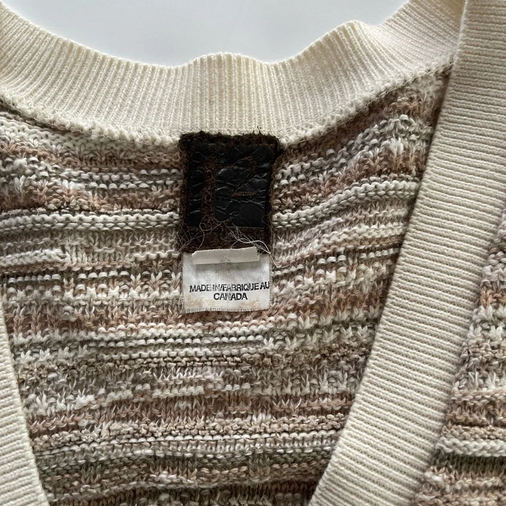 Tundra Cotton V Neck Sweater Large Coogi